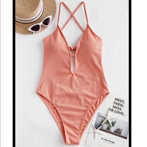 NWT Zaful Ribbed One Piece
